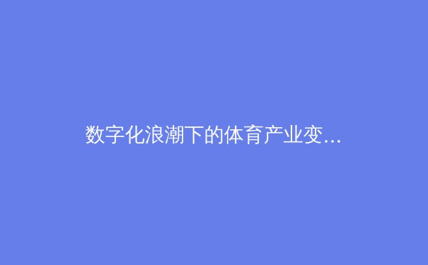 数字化浪潮下的体育产业变革：从赛事直播到粉丝经济的深度重构 - 4